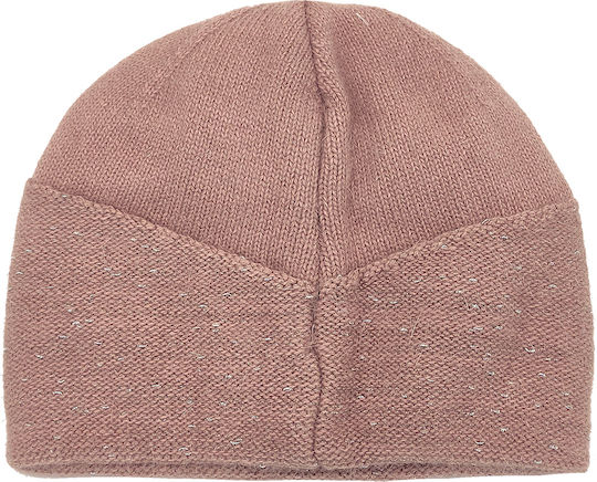 Beanie Γυναικείος Σκούφος Πλεκτός σε Ροζ χρώμα