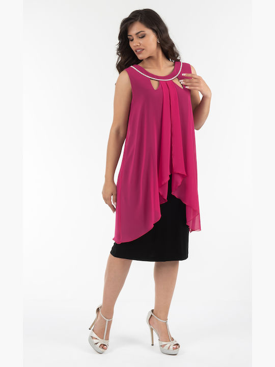 Stella Derlou Midi Rochie Fuchsia