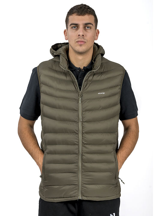 Energy Men's Sleeveless Jacket Haki