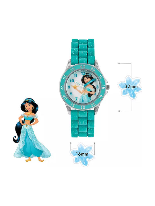 Disney Παιδικό Αναλογικό Ρολόι Τιρκουάζ