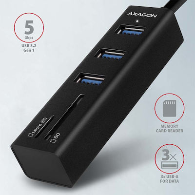 Axagon USB 3.2 Hub 10 Porturi cu conexiune USB-A