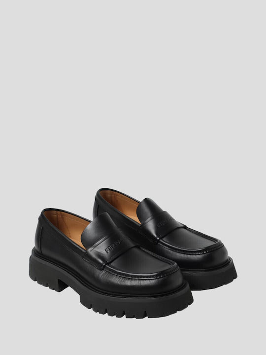 Δερμάτινα Ανδρικά Loafers σε Μαύρο Χρώμα