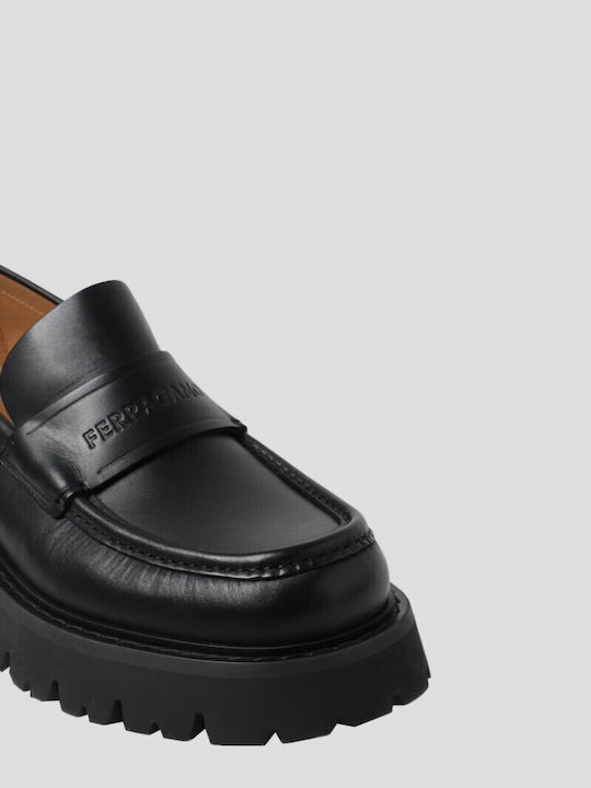 Δερμάτινα Ανδρικά Loafers σε Μαύρο Χρώμα