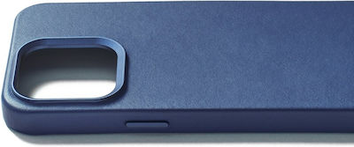 Mujjo Full Back Cover Leather 1mm Blue (iPhone 15 Pro Max)