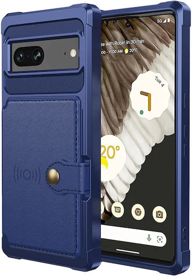 HappyCase Wallet Silicon 0.5mm Albastru (Google Pixel 7)