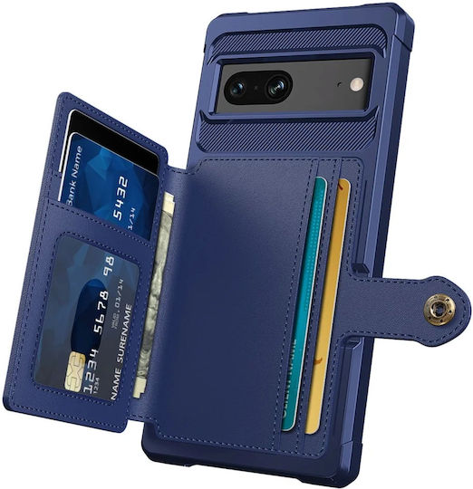HappyCase Wallet Silicon 0.5mm Albastru (Google Pixel 7)