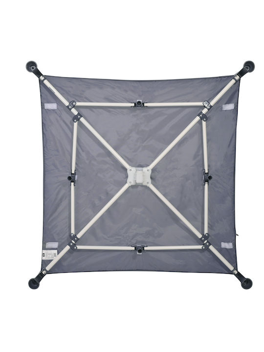 Lorelli Cool Grey Pandas Park with Mattress Gray 100x100cm