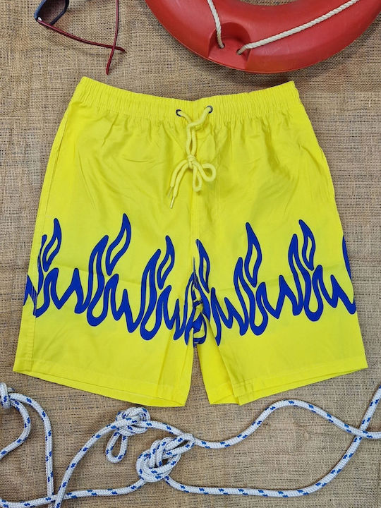 F18535 Costum de Baie Bărbătesc Bermuda Yellow