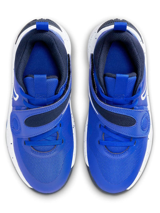 Team Hustle Kids Sports Shoes Running with Hoop & Loop Closure Blue
