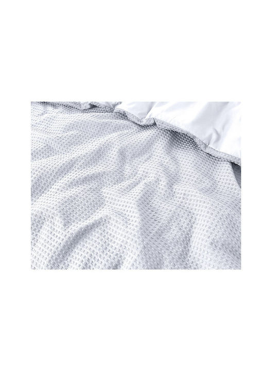 Sleeptime Duvet Cover Set Queen with 2 Pillowcases 240x220 Waffle White
