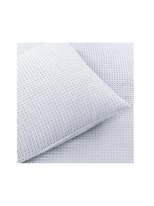 Sleeptime Duvet Cover Set Queen with 2 Pillowcases 240x220 Waffle White