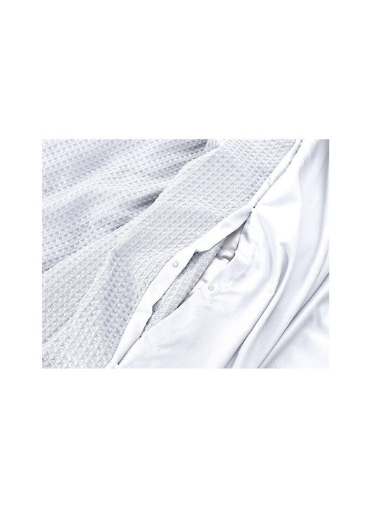 Sleeptime Duvet Cover Set Queen with 2 Pillowcases 240x220 Waffle White