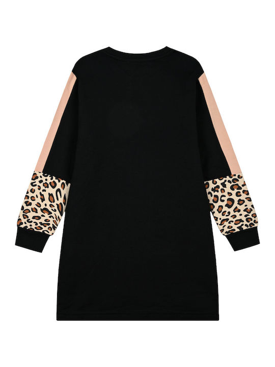 Energiers Rochie de fete Rochie pentru Copii Animal Print Mânecă lungă black