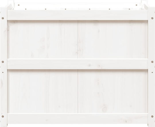 vidaXL Blumenkasten Hölzernes White 90x50x70cm.