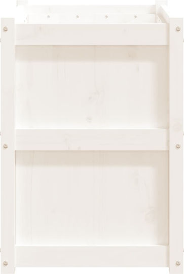 vidaXL Blumenkasten Hölzernes White 90x50x70cm.