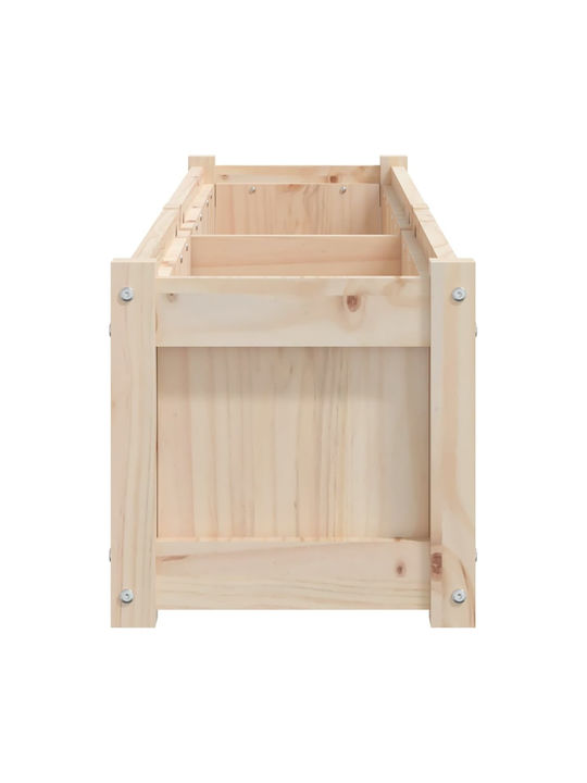 vidaXL Set 2 Planters Wooden Solid Pine Wood Solid Pine Wood