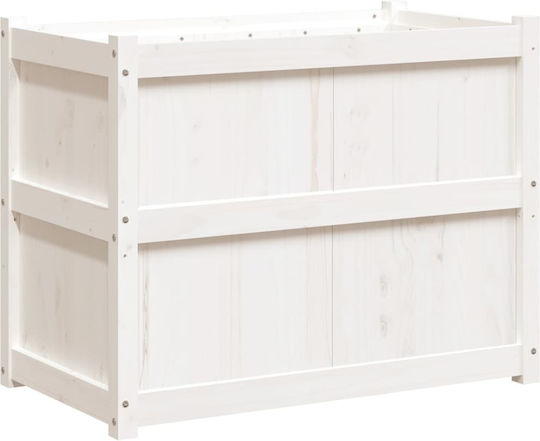 vidaXL Blumenkasten Hölzernes White 90x50x70cm.