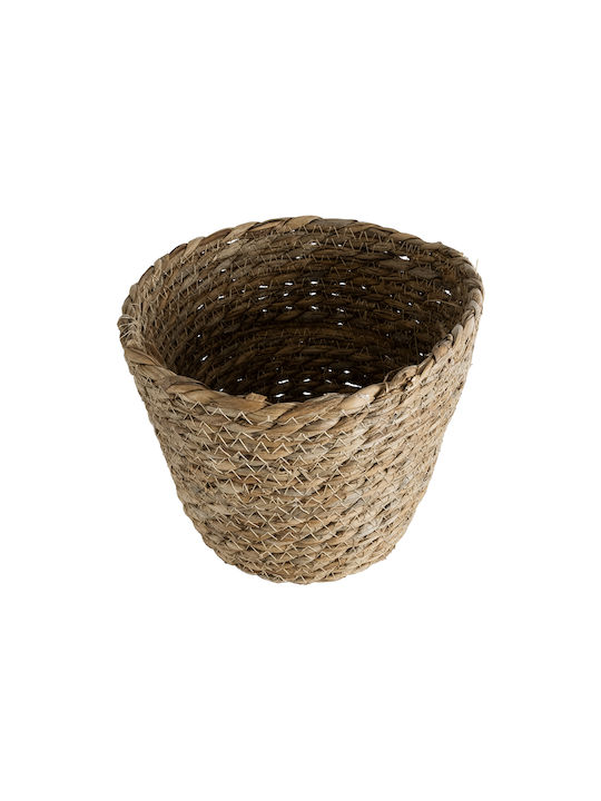 GloboStar Patmos Κασπώ Rattan Καφέ με Βάση 22x22x17εκ.