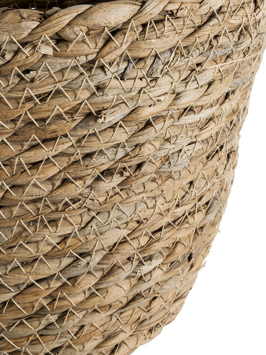 GloboStar Patmos Κασπώ Rattan Καφέ με Βάση 22x22x17εκ.