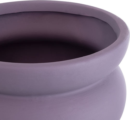 GloboStar Bogota Ghiveci Ceramică Violet cu suport 14x14x15εκ.