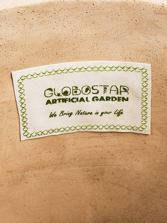 GloboStar Artificial Garden Giuseppe Planter Polyester Brown with Stand 35x35x33cm.