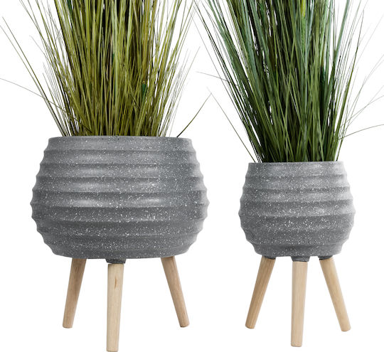 GloboStar Planter Polyester Gray with Stand