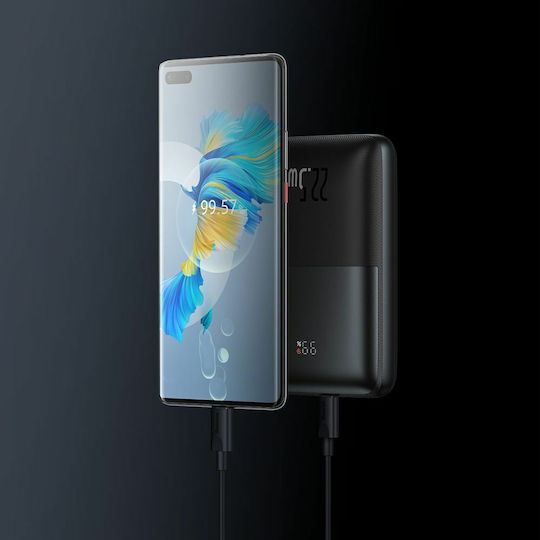 Baseus Bipow Pro Power Bank 20000mAh 22.5W с 2 USB-A порта и USB-C порт Power Delivery Черен