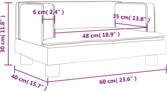 Sofa Braun 60x40x30cm 1Stück