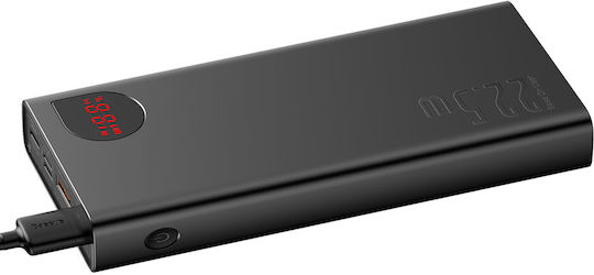 Baseus Adaman Power Bank 20000mAh 22.5W με 2 Θύρες USB-A και Θύρα USB-C Power Delivery / Quick Charge 3.0 Μαύρο