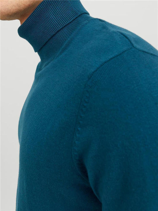 Jack & Jones Plain Crew Neck Jumper Men's Long Sleeve Sweater Turtleneck Sailor Blue