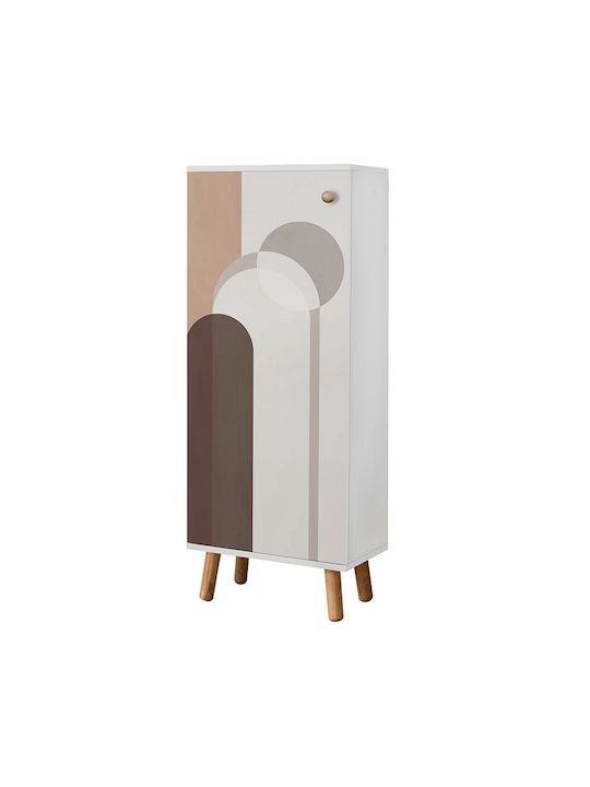 Assiri Wooden Shoe Organizer White 50x38x135cm