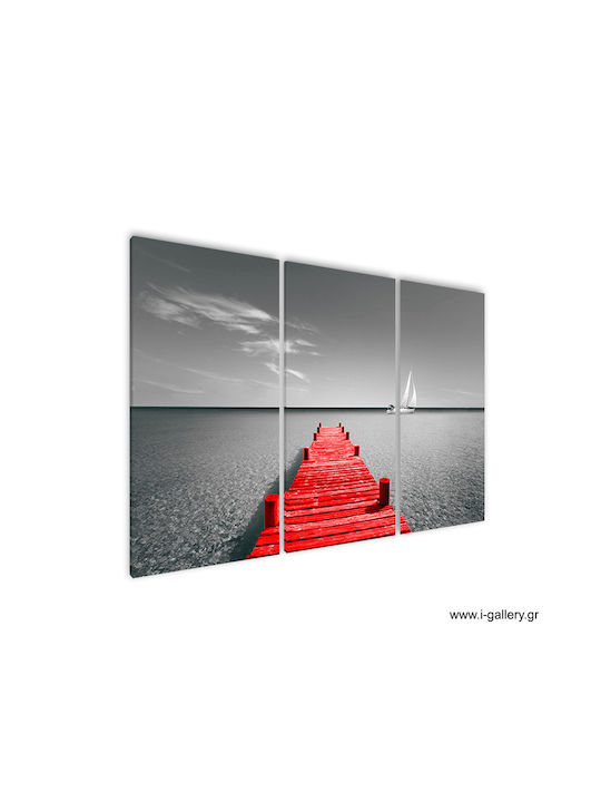 I-gallery Τρίπτυχος Πίνακας σε Καμβά 100x70cm