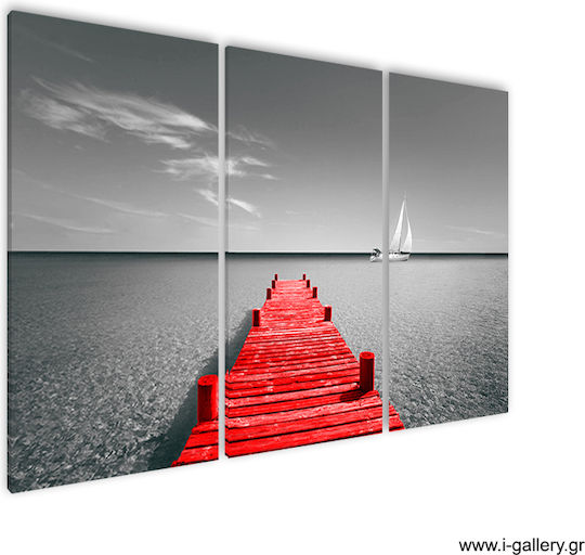 I-gallery Triplu Tablou pe Pânză 100x70cm