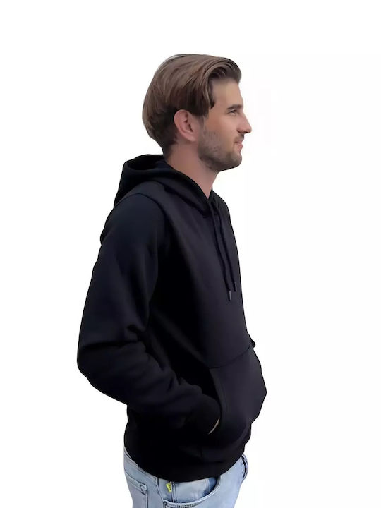 Woodsman Men's Sweatshirt with Hood and Pockets black