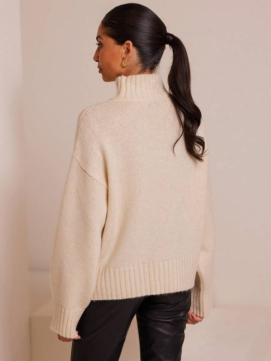 Mind Matter Women's Long Sleeve Sweater Beige (Beige)