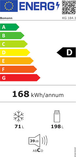 Bomann 269лт В180xШ55xД55.8см. Бял KG 184.1