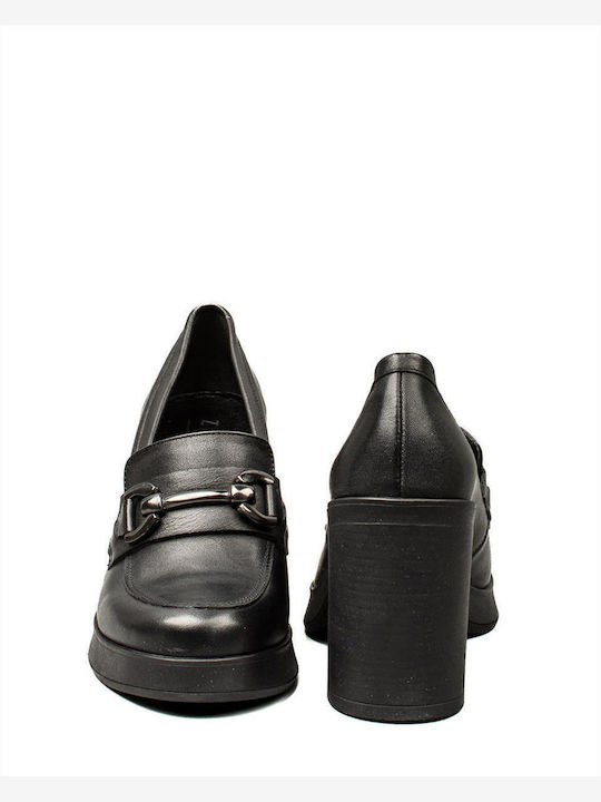 Leather Black Heels