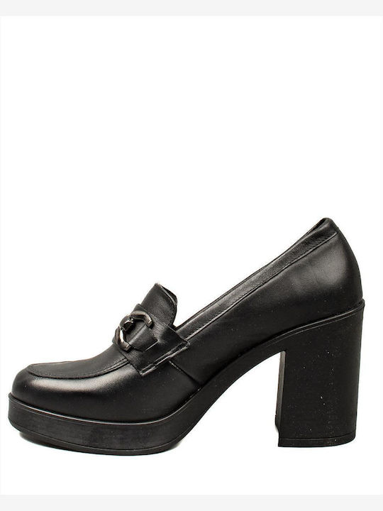 Leather Black Heels