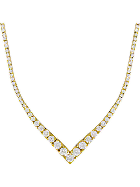Kiriakos Gofas Set with Necklace & Bracelet from Gold 14K with Stones