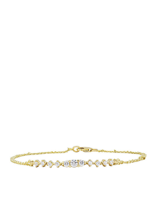 Kiriakos Gofas Set with Necklace & Bracelet from Gold 14K with Stones