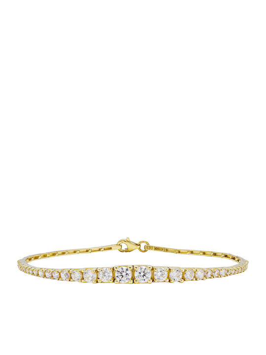 Kiriakos Gofas Set with Necklace & Bracelet from Gold 14K with Stones