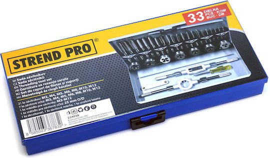 Strend Pro 224038 Σετ Κολαούζα & Φιλιέρες με Μανέλα από Χάλυβα 33τμχ