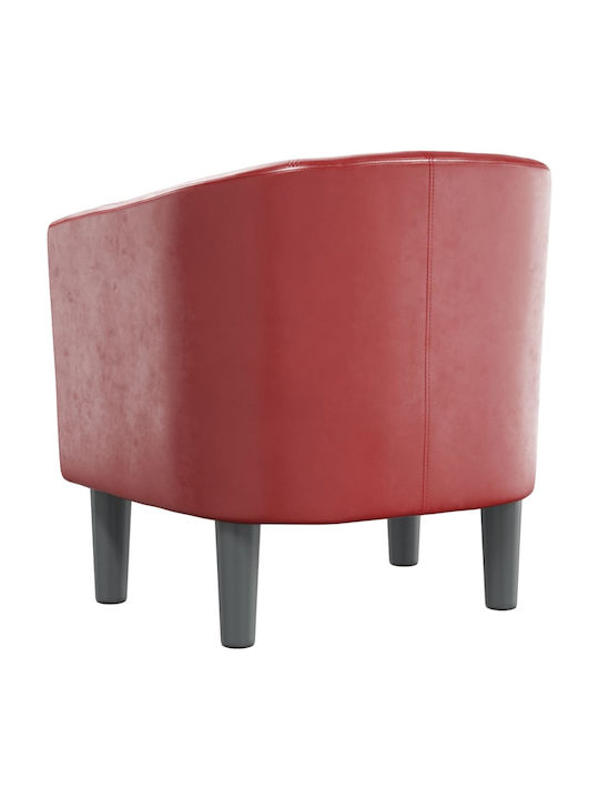 Sessel aus Kunstleder Bordeaux 46.5x45x68cm