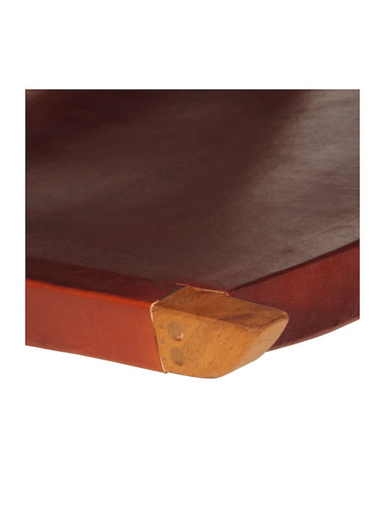 Armchair from Genuine Leather Dark Brown 55x67x79cm