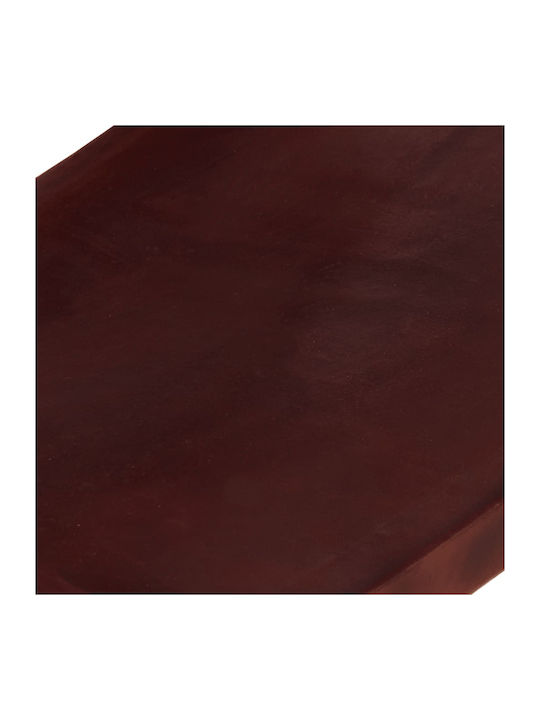 Armchair from Genuine Leather Dark Brown 55x67x79cm