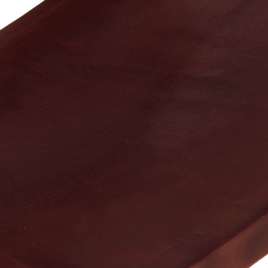 Πολυθρόνα από Γνήσιο Δέρμα Σκούρο Καφέ 55x67x79cm