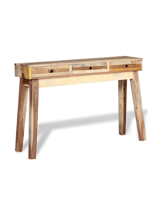 Solid Wood Console Table Μασίφ L120xW30xH80cm