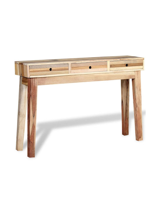 Solid Wood Console Table Μασίφ L120xW30xH80cm