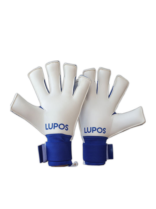 Lupos Mănuși De Portar Fight Back German Latex Giga Grip Wide Cut Albastru Alb