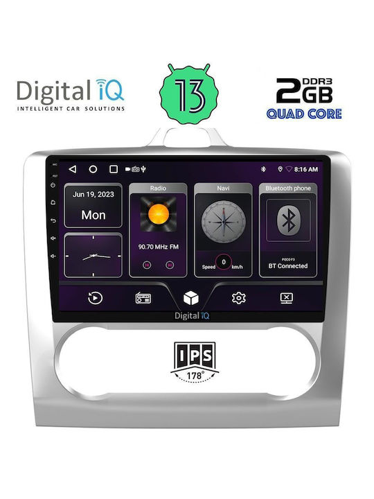 Digital IQ Sistem Audio Auto pentru Ford Concentrare 2005-2012 cu Clima (Bluetooth/USB/AUX/WiFi/GPS/Android-Auto) cu Ecran Tactil 9"